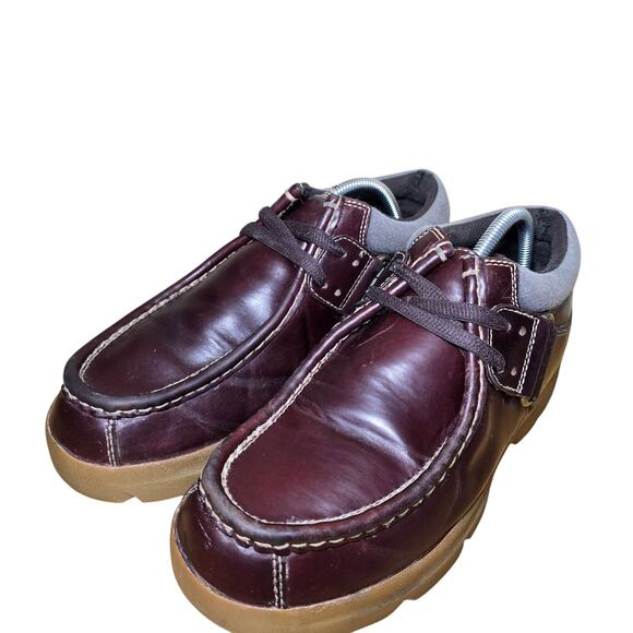 LUGZ Strutt Lo Boot Brown Leather Chunky Shoe Men's Sz 9.5 Retro Y2k Leather - Picture 5 of 7